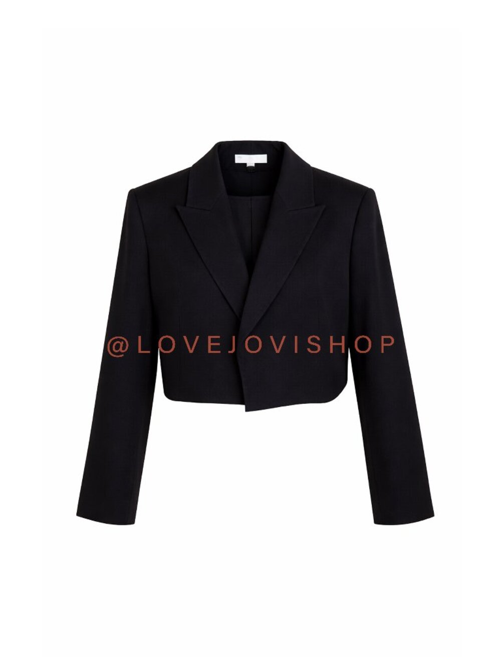 Blazer | MOTF Cropped Tailored Wool Blend | Open Front Collar | Minimalist | 1XL
